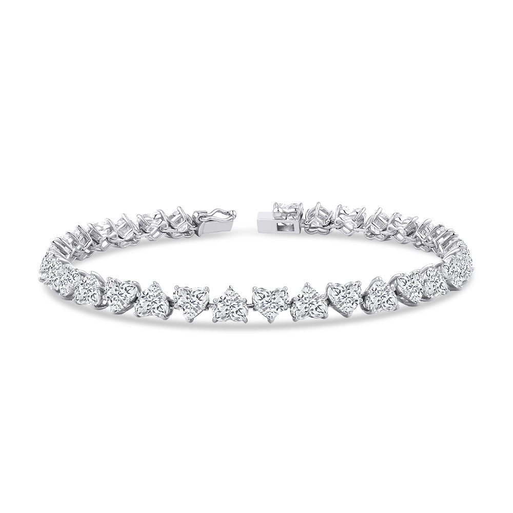 Heart Tennis Bracelet 16.4 ct