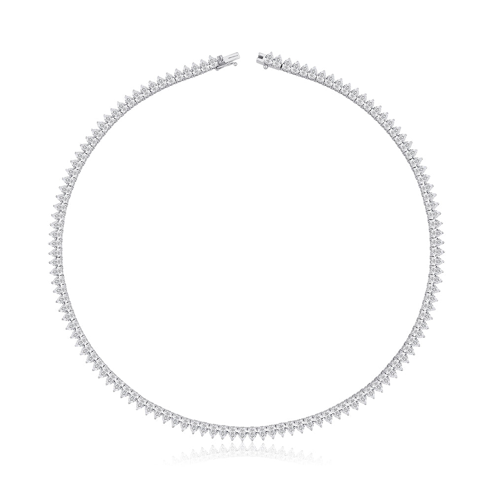 Aurora Pear Drop Tennis Necklace