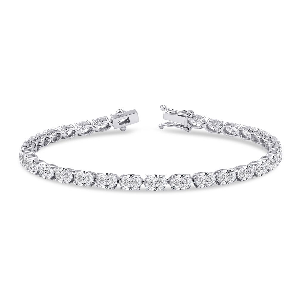 Oval Cut Tennis Bracelet 9.9 ct